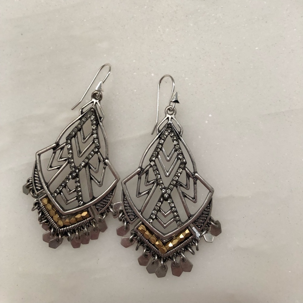 Stella & Dot Mixed Metallic Earrings